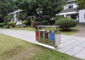 2500多套四色分類垃圾桶市區上崗！