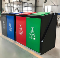 社區(qū)的綠色守護者定制240升密閉式金屬分類垃圾箱