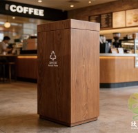 方寸之間的溫度商用轉(zhuǎn)木紋不銹鋼垃圾桶的定制美學(xué)